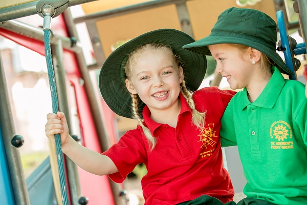 two young students on the playground